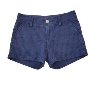 Lilly Pulitzer Callahan Shorts Navy Cotton Preppy 0